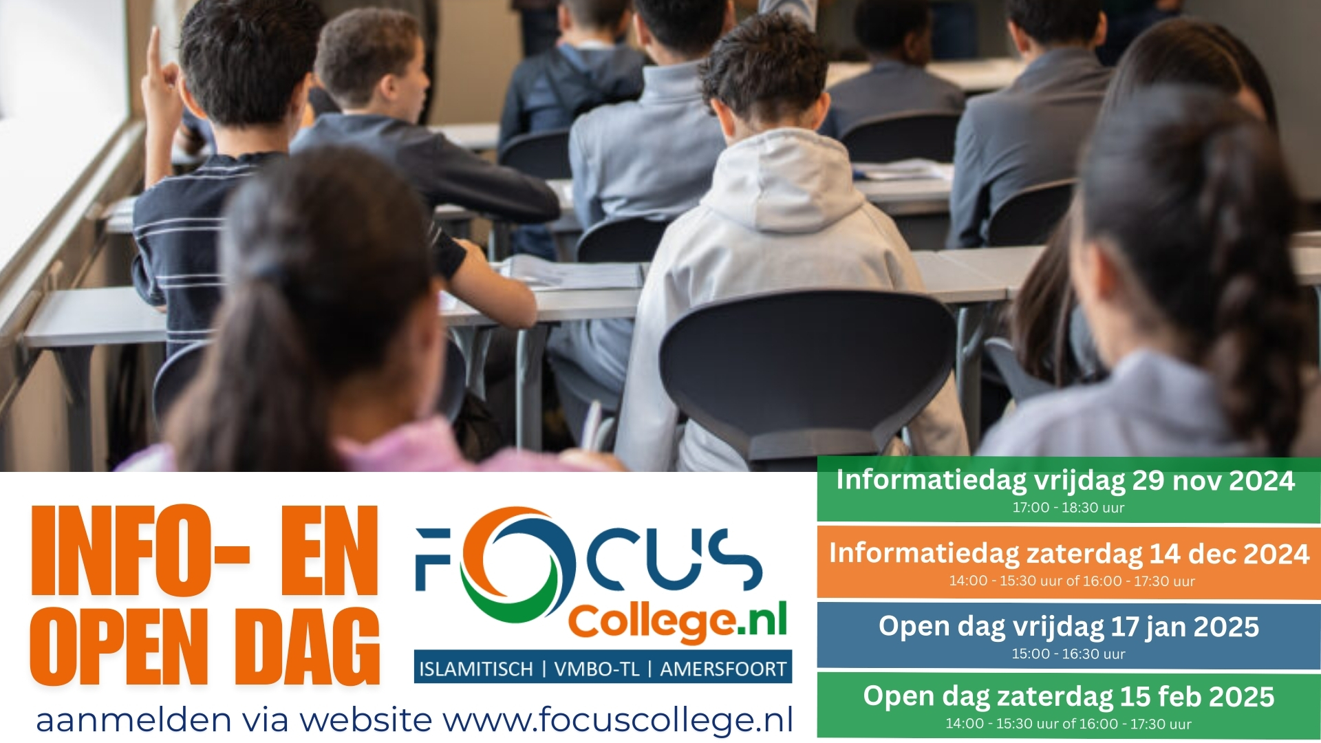 Focus op de Toekomst: Open dag voor ouders en leerlingen